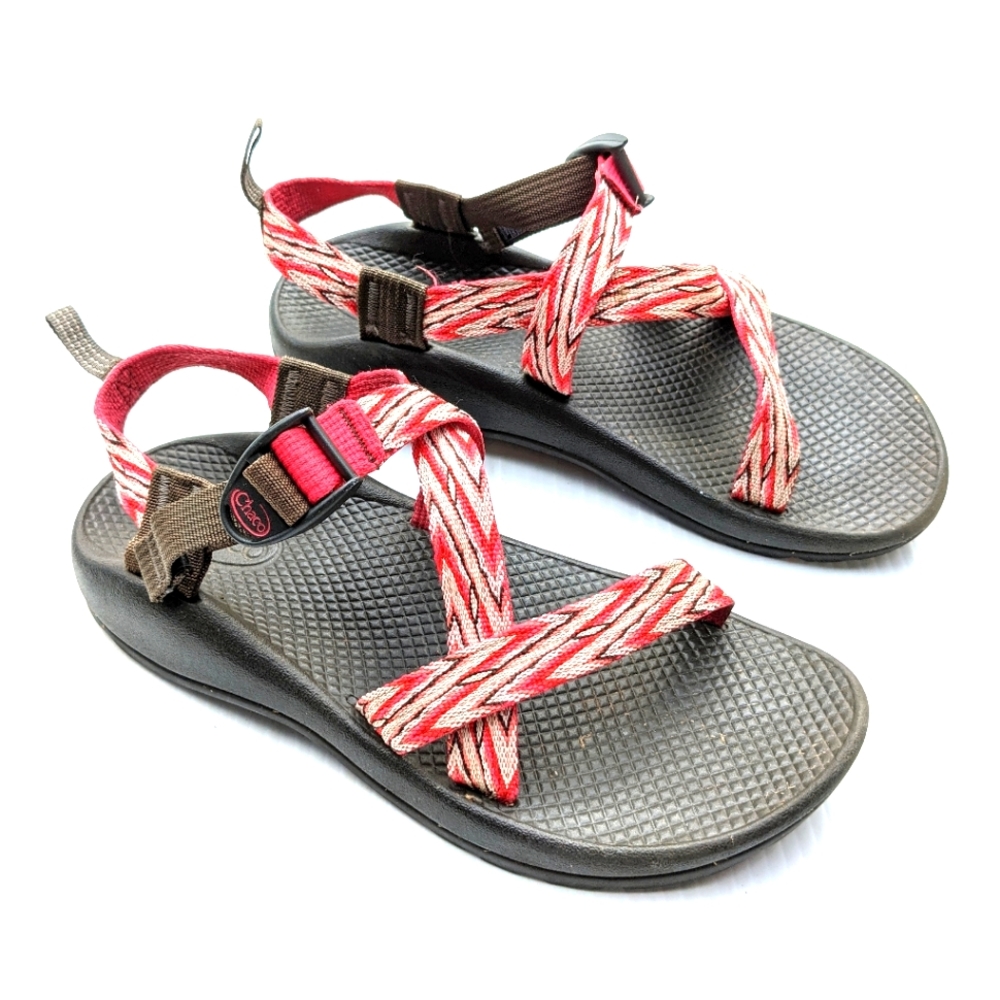 CHACO Z1 open toe women's Red strappy hiking sandals Size 6